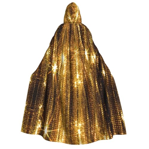 Gold Pailletten Funkeln Kapuzenumhang Erwachsene - Universal Rollenspiel Kostüm Cosplay Umhang Robe - Perfekt für Halloween, Ostern, Karneval Gold Pailletten Funkeln Kapuzenumhang Erwachsene - Universal Rollenspiel Kostüm Cosplay Umhang Robe - Perfekt für Halloween, Ostern, Karneval von SamLng