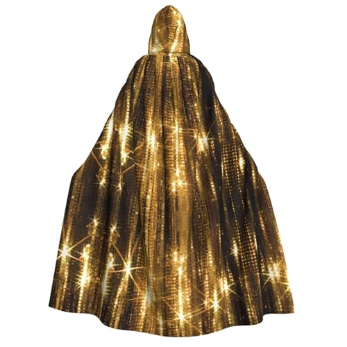 Goldener Pailletten-Umhang mit Kapuze, für Erwachsene, Damen, Herren, Rollenspiel-Kostüm, perfekt für Halloween, Ostern, Karneval und Partys Goldener Pailletten-Umhang mit Kapuze, für Erwachsene, Damen, Herren, Rollenspiel-Kostüm, perfekt für Halloween, Ostern, Karneval und Partys von SamLng