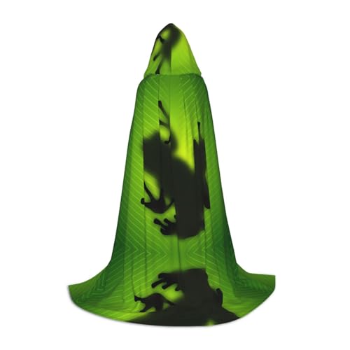 Grüner Frosch-Umhang mit Kapuze – perfekt für Weihnachten, Halloween, Ostern, Karneval und Cosplay von SamLng