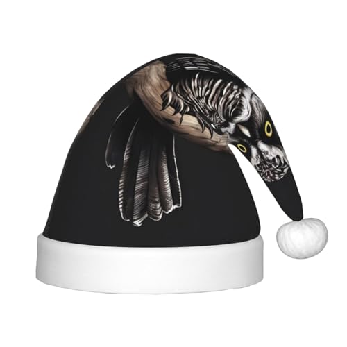 Late Night Eule Weihnachtsmütze – klassische Weihnachtsmann- und Neujahrsparty-Kopfbedeckung – perfekt für Feiertage, Halloween Late Night Eule Weihnachtsmütze – klassische Weihnachtsmann- und Neujahrsparty-Kopfbedeckung – perfekt für Feiertage, Halloween von SamLng