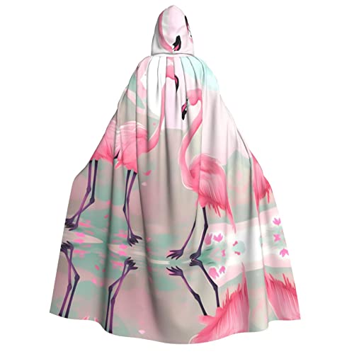 Love Flamingo Kapuzenumhang – Erwachsenenkostüm für Damen und Herren, Rollenspiel-Kostüm – perfekt für Halloween, Ostern, Karneval und Partys Love Flamingo Kapuzenumhang – Erwachsenenkostüm für Damen und Herren, Rollenspiel-Kostüm – perfekt für Halloween, Ostern, Karneval und Partys von SamLng