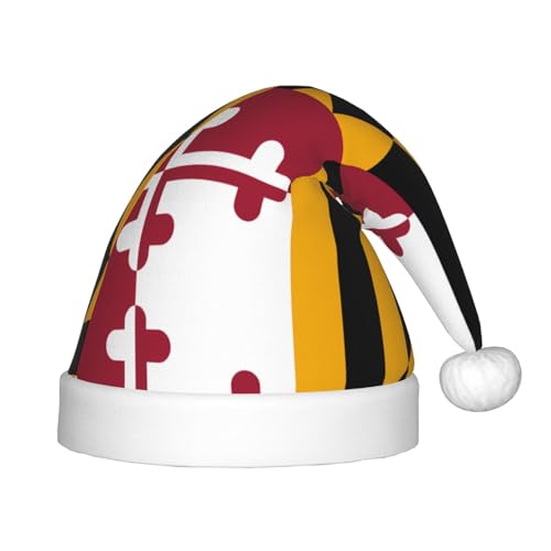 Maryland State Flag Weihnachtsmütze – klassische Weihnachtsmann- und Neujahrsparty-Kopfbedeckung – perfekt für Feiertage, Halloween Maryland State Flag Weihnachtsmütze – klassische Weihnachtsmann- und Neujahrsparty-Kopfbedeckung – perfekt für Feiertage, Halloween von SamLng