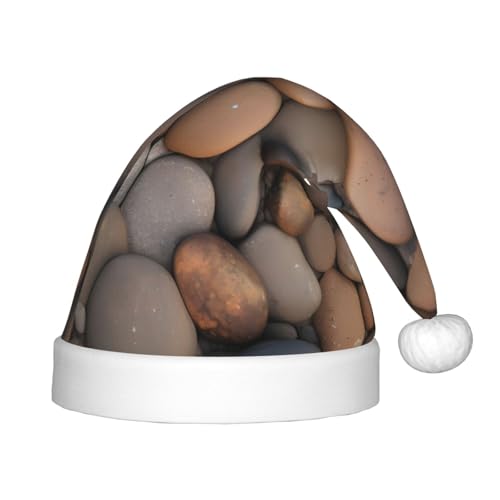 Pebbles in the beach Weihnachtsmütze – klassische Weihnachtsmann- und Neujahrsparty-Kopfbedeckung – perfekt für Feiertage, Halloween von SamLng