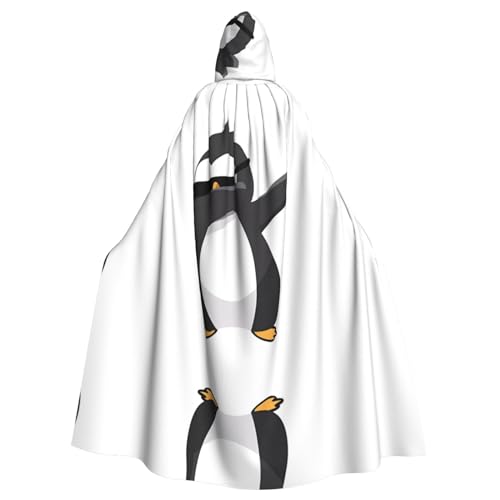 Pinguin Dabbing Kapuzenumhang für Erwachsene - Bequemer und langlebiger Kapuzenumhang für Halloween, Ostern, Karneval, Weihnachten von SamLng