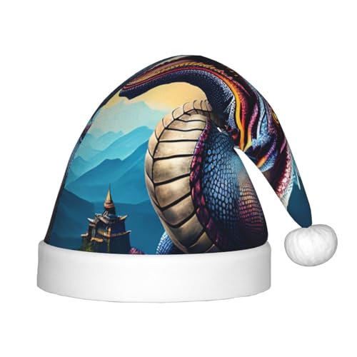 Roaring Dragon Weihnachtsmütze – Klassische Weihnachtsmann- und Neujahrsparty-Kopfbedeckung – perfekt für Feiertage, Halloween Roaring Dragon Weihnachtsmütze – Klassische Weihnachtsmann- und Neujahrsparty-Kopfbedeckung – perfekt für Feiertage, Halloween von SamLng