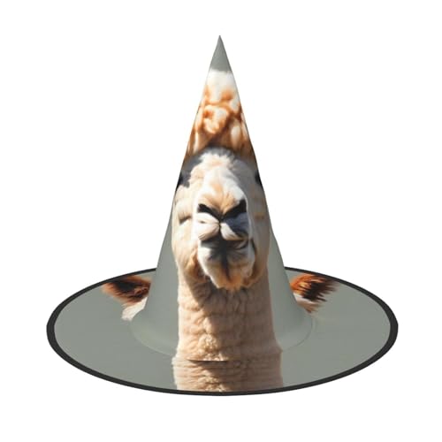 SamLng Alpaka Avatar Halloween Hexenhut für Erwachsene Partyhut Maskerade Karneval Cosplay Spitze Horn Dekoration Cap von SamLng