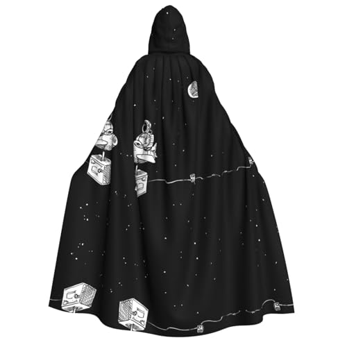 SamLng Astronauten-Galaxie-Umhang mit Kapuze, für Erwachsene, Damen, Herren, Rollenspiel-Kostüm, perfekt für Halloween, Ostern, Karneval und Partys SamLng Astronauten-Galaxie-Umhang mit Kapuze, für Erwachsene, Damen, Herren, Rollenspiel-Kostüm, perfekt für Halloween, Ostern, Karneval und Partys von SamLng