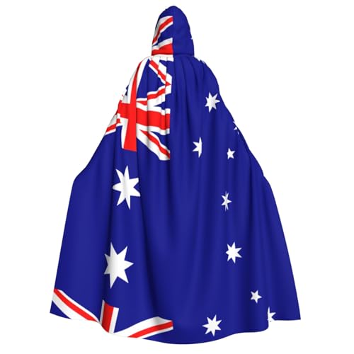 SamLng Australische Flagge Kapuzenumhang Erwachsene - Universal Rollenspiel Kostüm Cosplay Umhang Robe - Perfekt für Halloween, Ostern, Karneval SamLng Australische Flagge Kapuzenumhang Erwachsene - Universal Rollenspiel Kostüm Cosplay Umhang Robe - Perfekt für Halloween, Ostern, Karneval von SamLng