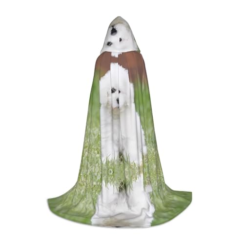 SamLng Bichon Frisé-Hundemantel mit Kapuze – perfekt für Weihnachten, Halloween, Ostern, Karnevalsparty und Cosplay-Bühnenkostüme von SamLng