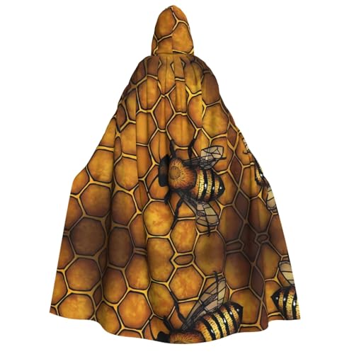 SamLng Bienen-Honigbienen-Umhang mit Kapuze, für Erwachsene, Damen, Herren, Rollenspiel-Kostüm, perfekt für Halloween, Ostern, Karneval und Partys SamLng Bienen-Honigbienen-Umhang mit Kapuze, für Erwachsene, Damen, Herren, Rollenspiel-Kostüm, perfekt für Halloween, Ostern, Karneval und Partys von SamLng