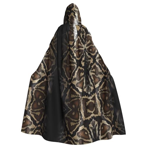 SamLng Big Snake Skin Kapuzenumhang für Erwachsene - Bequemer und langlebiger Kapuzenumhang für Halloween, Ostern, Karneval, Weihnachten von SamLng