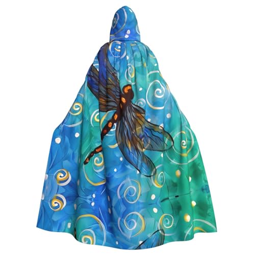 SamLng Blauer Libelle Kapuzenumhang für Erwachsene - Bequemer und langlebiger Kapuzenumhang für Halloween, Ostern, Karneval, Weihnachten von SamLng