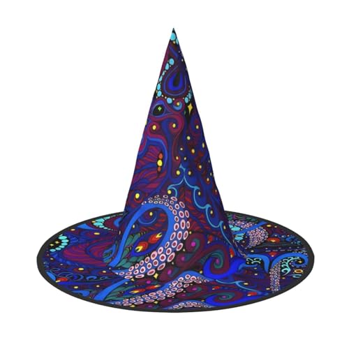 SamLng Blauer Oktopus Erwachsene Halloween Kostüm Hut - Hexenhut Partyzubehör - Faltbar für Weihnachten, Ostern & Halloween SamLng Blauer Oktopus Erwachsene Halloween Kostüm Hut - Hexenhut Partyzubehör - Faltbar für Weihnachten, Ostern & Halloween von SamLng