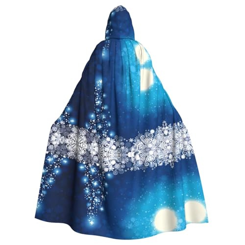 SamLng Blauer Weihnachts-Schneeflocken-Kapuzenumhang für Erwachsene – bequemer und langlebiger Kapuzenumhang für Halloween, Ostern, Karneval, Weihnachten SamLng Blauer Weihnachts-Schneeflocken-Kapuzenumhang für Erwachsene – bequemer und langlebiger Kapuzenumhang für Halloween, Ostern, Karneval, Weihnachten von SamLng