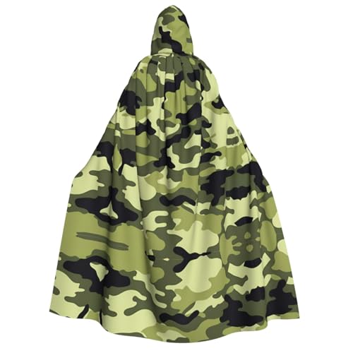 SamLng Camouflage-Umhang mit Kapuze, für Erwachsene, Damen, Herren, Rollenspiel-Kostüm, perfekt für Halloween, Ostern, Karneval und Partys SamLng Camouflage-Umhang mit Kapuze, für Erwachsene, Damen, Herren, Rollenspiel-Kostüm, perfekt für Halloween, Ostern, Karneval und Partys von SamLng
