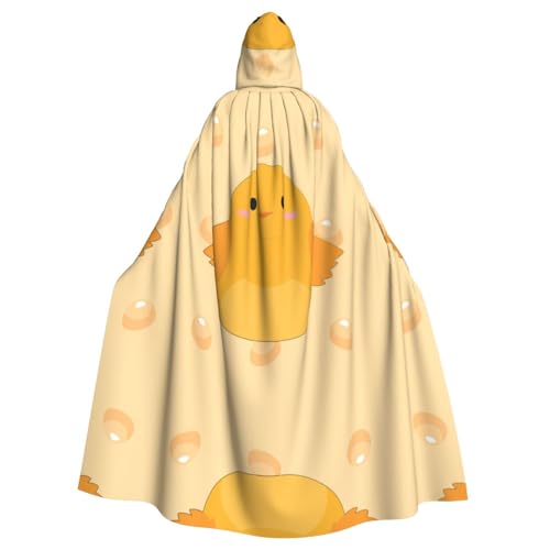 SamLng Cartoon Chick Kapuzenumhang für Erwachsene - Bequemer und langlebiger Kapuzenumhang für Halloween, Ostern, Karneval, Weihnachten von SamLng