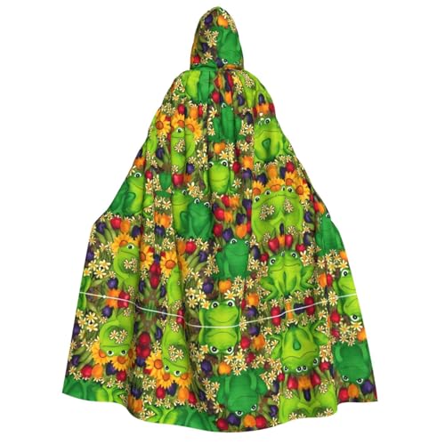 SamLng Cartoon-Frosch-Kapuzenumhang – Erwachsene Damen Herren Rollenspiel-Kostüm – perfekt für Halloween, Ostern, Karneval und Partys SamLng Cartoon-Frosch-Kapuzenumhang – Erwachsene Damen Herren Rollenspiel-Kostüm – perfekt für Halloween, Ostern, Karneval und Partys von SamLng