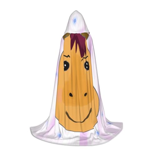 SamLng Cartoon Pferdekopf Kapuzenumhang - Rollenspiel-Kostüm für Teenager, geeignet für Cosplay, Weihnachten, Halloween, Ostern, Karneval SamLng Cartoon Pferdekopf Kapuzenumhang - Rollenspiel-Kostüm für Teenager, geeignet für Cosplay, Weihnachten, Halloween, Ostern, Karneval von SamLng