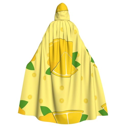 SamLng Cartoon Zitrone Kapuzenumhang für Erwachsene - Bequemer und langlebiger Kapuzenumhang für Halloween, Ostern, Karneval, Weihnachten von SamLng