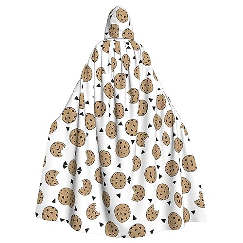 SamLng Cookies Food Chocolate Chip Kekse Kapuzenumhang für Erwachsene - Bequemer und langlebiger Kapuzenumhang für Halloween, Ostern, Karneval, Weihnachten von SamLng