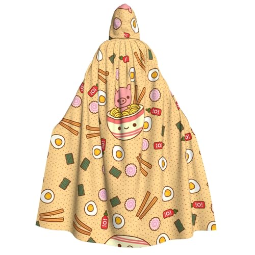 SamLng Delicious Sweet Ramen Kapuzenumhang – Erwachsene Damen Herren Rollenspiel-Kostüm – perfekt für Halloween, Ostern, Karneval und Partys von SamLng