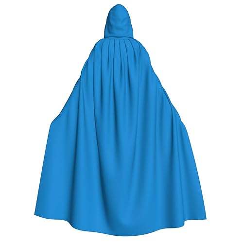 SamLng Einfarbiger blauer Kapuzenumhang – Rollenspiel-Kostüm für Erwachsene, Damen, Herren, perfekt für Halloween, Ostern, Karneval und Partys von SamLng
