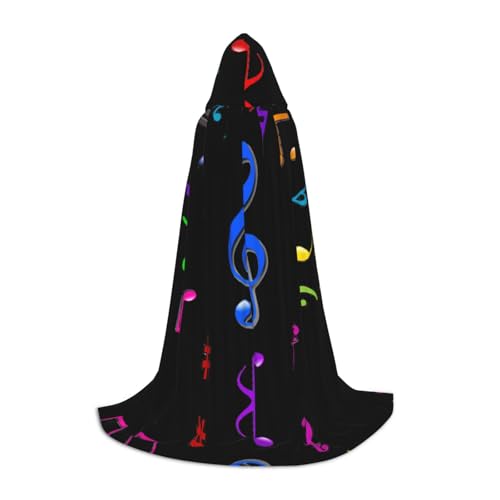 SamLng Farbenfroher Pentatonischer Musik-Umhang mit Kapuze, Rollenspiel-Kostüm für Teenager, geeignet für Cosplay, Weihnachten, Halloween, Ostern, Karneval SamLng Farbenfroher Pentatonischer Musik-Umhang mit Kapuze, Rollenspiel-Kostüm für Teenager, geeignet für Cosplay, Weihnachten, Halloween, Ostern, Karneval von SamLng
