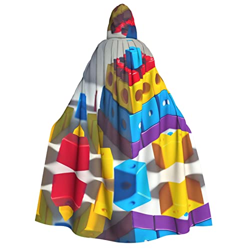 SamLng Farbenfroher Umhang mit Kapuze für Erwachsene, Damen, Herren, Rollenspiel-Kostüm, perfekt für Halloween, Ostern, Karneval und Partys SamLng Farbenfroher Umhang mit Kapuze für Erwachsene, Damen, Herren, Rollenspiel-Kostüm, perfekt für Halloween, Ostern, Karneval und Partys von SamLng