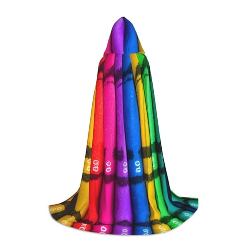 SamLng Farbige Buntstifte, Kapuzenumhang – Kostüm-Cosplay-Umhang, ideal für Motto-Party, Weihnachten, Ostern, Karneval und Halloween. SamLng Farbige Buntstifte, Kapuzenumhang – Kostüm-Cosplay-Umhang, ideal für Motto-Party, Weihnachten, Ostern, Karneval und Halloween. von SamLng