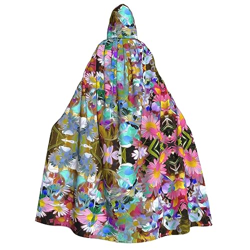SamLng Farbiger Blumenumhang mit Kapuze – Erwachsenenkostüm für Damen und Herren, Rollenspiel-Kostüm – perfekt für Halloween, Ostern, Karneval und Partys SamLng Farbiger Blumenumhang mit Kapuze – Erwachsenenkostüm für Damen und Herren, Rollenspiel-Kostüm – perfekt für Halloween, Ostern, Karneval und Partys von SamLng