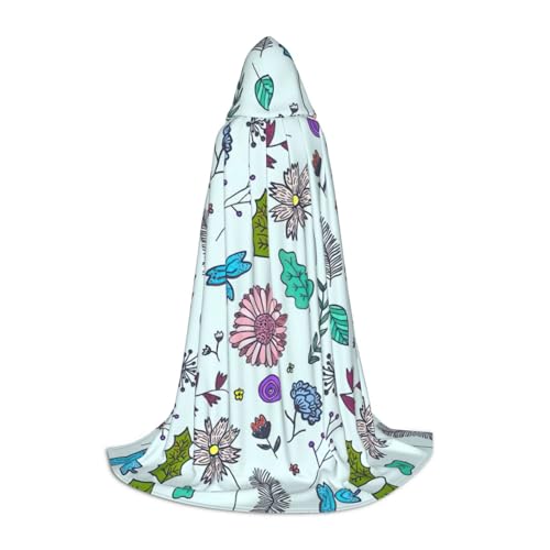 SamLng Farbiger Umhang mit Blumen und Blumen, perfektes Kapuzen-Kostüm für Jugendliche – ideal für Cosplay, Weihnachten, Halloween SamLng Farbiger Umhang mit Blumen und Blumen, perfektes Kapuzen-Kostüm für Jugendliche – ideal für Cosplay, Weihnachten, Halloween von SamLng