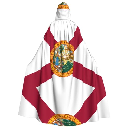 SamLng Flagge von Florida Kapuzenumhang Erwachsene - Universal Rollenspiel Kostüm Cosplay Umhang Robe - Perfekt für Halloween, Ostern, Karneval von SamLng