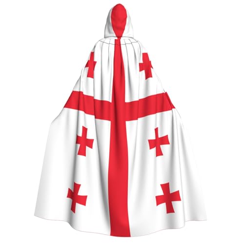 SamLng Flagge von Georgien Kapuzenumhang Erwachsene - Universal Rollenspiel Kostüm Cosplay Umhang Robe - Perfekt für Halloween, Ostern, Karneval SamLng Flagge von Georgien Kapuzenumhang Erwachsene - Universal Rollenspiel Kostüm Cosplay Umhang Robe - Perfekt für Halloween, Ostern, Karneval von SamLng