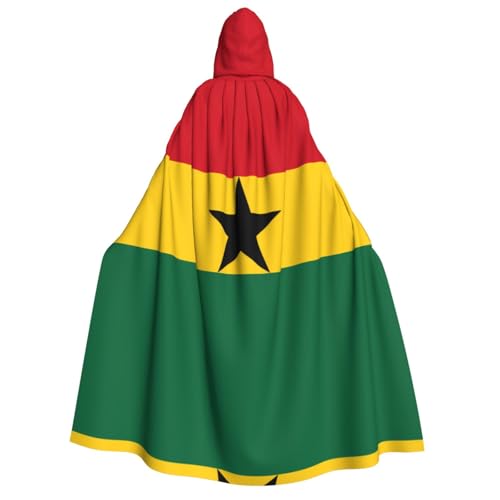 SamLng Flagge von Ghana Kapuzenumhang Erwachsene - Universal Rollenspiel Kostüm Cosplay Umhang Robe - Perfekt für Halloween, Ostern, Karneval SamLng Flagge von Ghana Kapuzenumhang Erwachsene - Universal Rollenspiel Kostüm Cosplay Umhang Robe - Perfekt für Halloween, Ostern, Karneval von SamLng