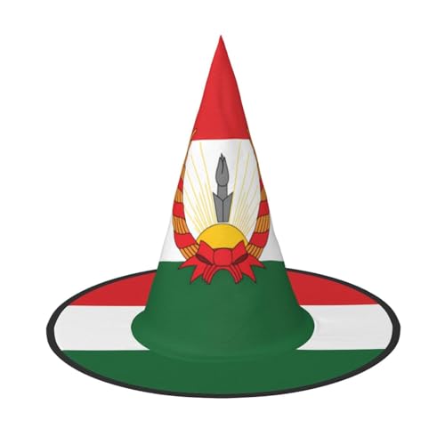 SamLng Flagge von Mahabad Halloween Hexenhut für Erwachsene Partyhut Maskerade Karneval Cosplay Spitze Horn Dekoration Kappe SamLng Flagge von Mahabad Halloween Hexenhut für Erwachsene Partyhut Maskerade Karneval Cosplay Spitze Horn Dekoration Kappe von SamLng