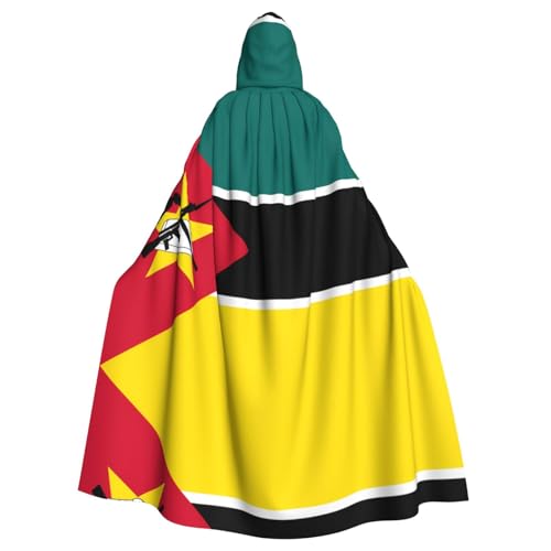 SamLng Flagge von Mosambik Kapuzenumhang – Rollenspiel Kostüm für Erwachsene Cosplay – perfekt für Weihnachten, Zauberer, Magier Motto-Partys von SamLng