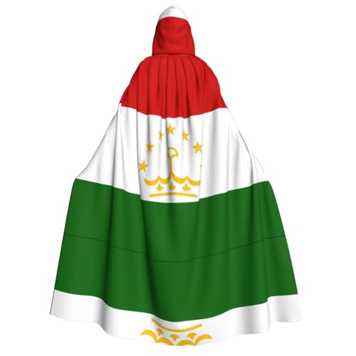 SamLng Flagge von Tadschikistan Kapuzenumhang Erwachsene - Universal Rollenspiel Kostüm Cosplay Umhang Robe - Perfekt für Halloween, Ostern, Karneval SamLng Flagge von Tadschikistan Kapuzenumhang Erwachsene - Universal Rollenspiel Kostüm Cosplay Umhang Robe - Perfekt für Halloween, Ostern, Karneval von SamLng