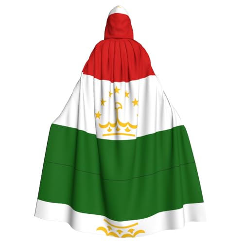 SamLng Flagge von Tadschikistan Kapuzenumhang – Rollenspiel Kostüm für Erwachsene Cosplay – perfekt für Weihnachten, Zauberer, Magier Motto-Partys von SamLng