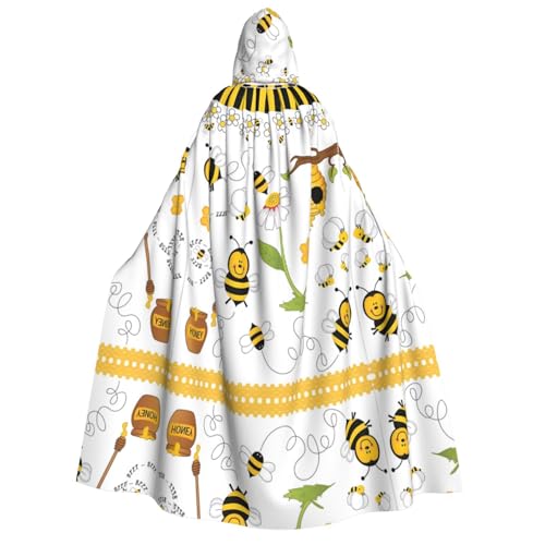 SamLng Fliegender Bienen Gänseblümchen Honig Kapuzenumhang – Erwachsene Damen Herren Rollenspiel-Kostüm – perfekt für Halloween, Ostern, Karneval und Partys SamLng Fliegender Bienen Gänseblümchen Honig Kapuzenumhang – Erwachsene Damen Herren Rollenspiel-Kostüm – perfekt für Halloween, Ostern, Karneval und Partys von SamLng