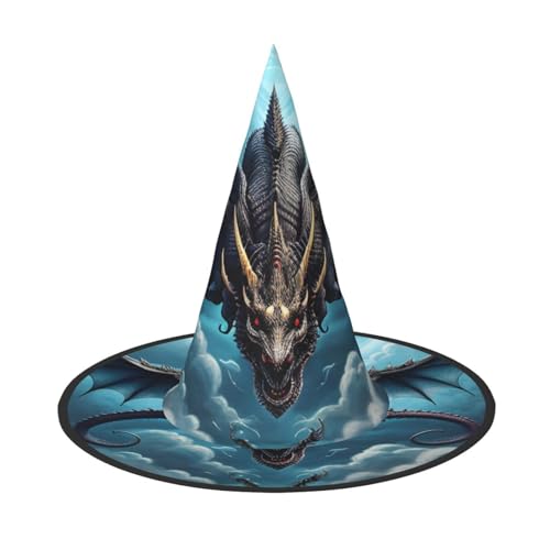 SamLng Fliegender Drache Erwachsene Halloween Kostüm Hut - Hexenhut Partyzubehör - Faltbar für Weihnachten, Ostern & Halloween SamLng Fliegender Drache Erwachsene Halloween Kostüm Hut - Hexenhut Partyzubehör - Faltbar für Weihnachten, Ostern & Halloween von SamLng