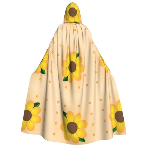 SamLng Goldener Sonnenblumen-Umhang mit Kapuze – Erwachsenenkostüm für Damen und Herren, Rollenspiel-Kostüm – perfekt für Halloween, Ostern, Karneval und Partys SamLng Goldener Sonnenblumen-Umhang mit Kapuze – Erwachsenenkostüm für Damen und Herren, Rollenspiel-Kostüm – perfekt für Halloween, Ostern, Karneval und Partys von SamLng