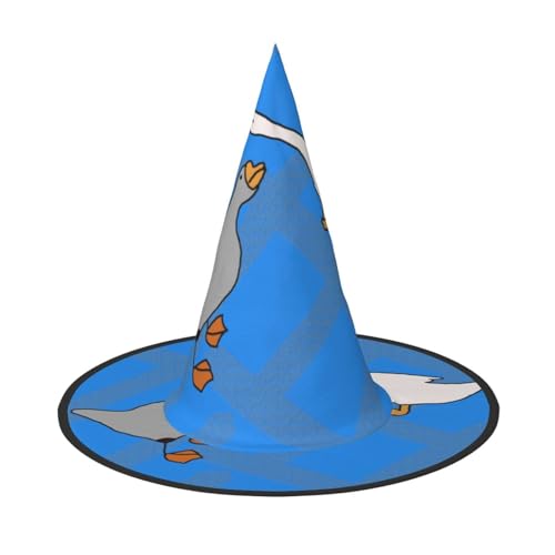 SamLng Graue Gans Halloween-Kostümhut für Erwachsene – Hexenhut Partyzubehör – faltbar für Weihnachten, Ostern & Halloween von SamLng