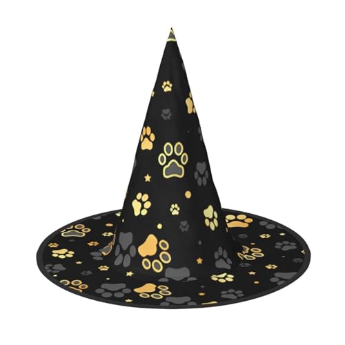SamLng Hundepfotenabdruck Erwachsene Halloween Kostüm Hut - Hexenhut Partyzubehör - Faltbar für Weihnachten, Ostern & Halloween SamLng Hundepfotenabdruck Erwachsene Halloween Kostüm Hut - Hexenhut Partyzubehör - Faltbar für Weihnachten, Ostern & Halloween von SamLng
