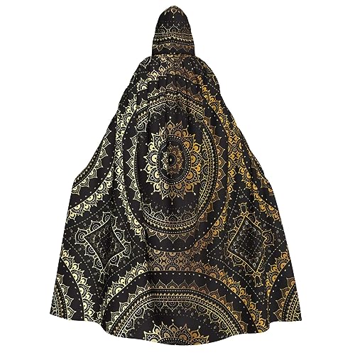 SamLng Kaleidoscope Mandala Kapuzenumhang – Erwachsene Damen Herren Rollenspiel Kostüm – Perfekt für Halloween, Ostern, Karneval und Partys von SamLng