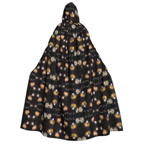 SamLng Kapuzenumhang "Happy New Year" – Erwachsenenkostüm für Damen und Herren, Rollenspiel-Kostüm – perfekt für Halloween, Ostern, Karneval und Partys SamLng Kapuzenumhang "Happy New Year" – Erwachsenenkostüm für Damen und Herren, Rollenspiel-Kostüm – perfekt für Halloween, Ostern, Karneval und Partys von SamLng