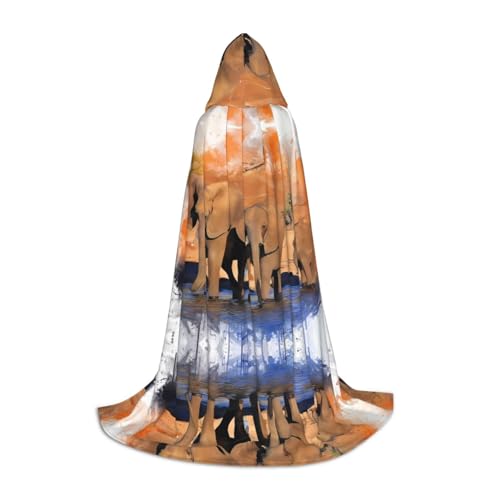 SamLng Kapuzenumhang mit Elefantenkunst, perfekt für Weihnachten, Halloween, Ostern, Karnevalsparty und Cosplay-Bühnenkostüme SamLng Kapuzenumhang mit Elefantenkunst, perfekt für Weihnachten, Halloween, Ostern, Karnevalsparty und Cosplay-Bühnenkostüme von SamLng
