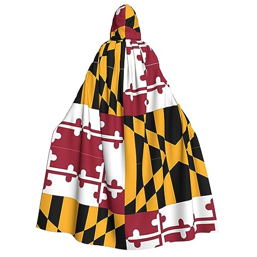 SamLng Kapuzenumhang mit Flagge von Maryland, für Erwachsene, Damen, Herren, Rollenspiel-Kostüm, perfekt für Halloween, Ostern, Karneval und Partys SamLng Kapuzenumhang mit Flagge von Maryland, für Erwachsene, Damen, Herren, Rollenspiel-Kostüm, perfekt für Halloween, Ostern, Karneval und Partys von SamLng