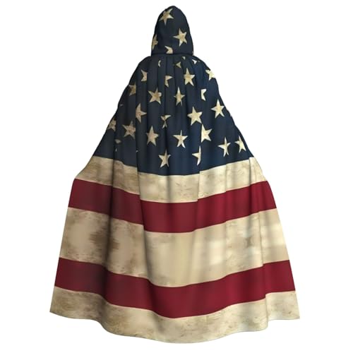 SamLng Kapuzenumhang mit US-Flagge, Erwachsenenkostüm, für Damen und Herren, perfekt für Halloween, Ostern, Karneval und Partys SamLng Kapuzenumhang mit US-Flagge, Erwachsenenkostüm, für Damen und Herren, perfekt für Halloween, Ostern, Karneval und Partys von SamLng
