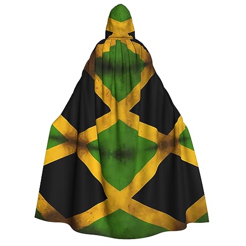 SamLng Kapuzenumhang mit alter jamaikanischer Flagge, für Erwachsene, Damen, Herren, Rollenspiel-Kostüm, perfekt für Halloween, Ostern, Karneval und Partys SamLng Kapuzenumhang mit alter jamaikanischer Flagge, für Erwachsene, Damen, Herren, Rollenspiel-Kostüm, perfekt für Halloween, Ostern, Karneval und Partys von SamLng