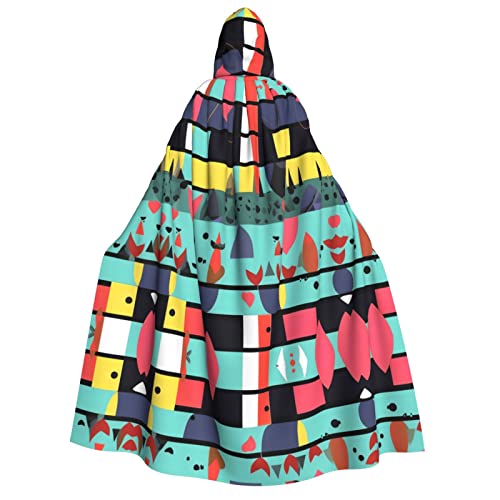 SamLng Kapuzenumhang mit geometrischem Muster, für Erwachsene, Damen, Herren, Rollenspiel-Kostüm, perfekt für Halloween, Ostern, Karneval und Partys SamLng Kapuzenumhang mit geometrischem Muster, für Erwachsene, Damen, Herren, Rollenspiel-Kostüm, perfekt für Halloween, Ostern, Karneval und Partys von SamLng